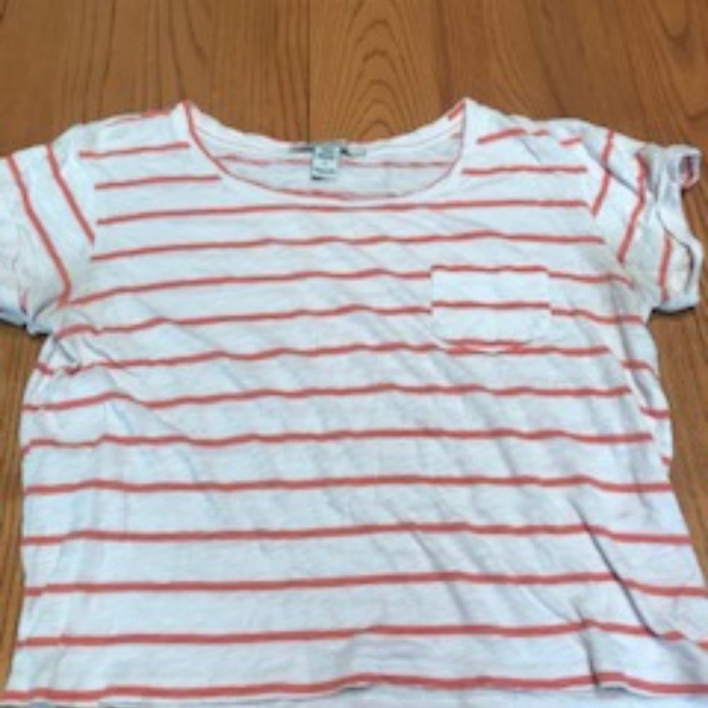 Orange and white t-shirt